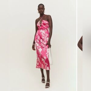 Reformation Antoni Silk Dress Hothouse - Size 6